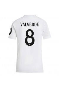 Real Madrid Federico Valverde #8 Fotballdrakt Hjemme Klær Dame 2024-25 Korte ermer